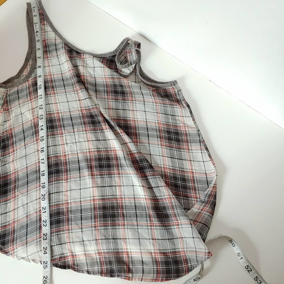 MUDD Gray Plaid Lightweight Tunic Tank Top Sz M - Picture 8 of 8